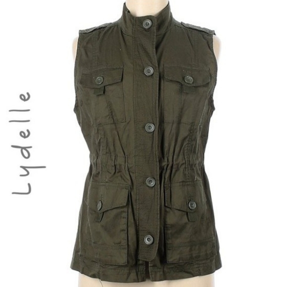 Lydelle | army green utility vest - Picture 1 of 9